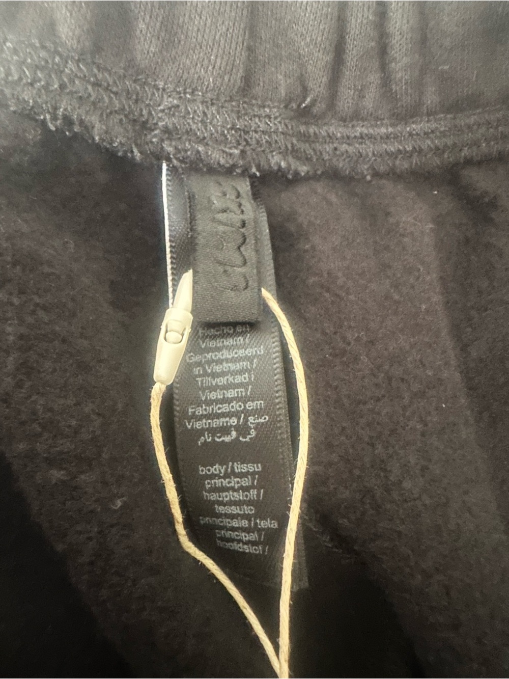 SKIMS Cotton Fleece Classic Straight Leg Pant Onyx Size L NWT - Picture 5 of 12